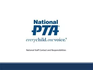 National Staff Contact and Responsibilities