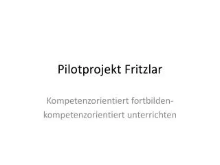 pilotprojekt fritzlar
