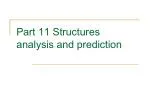 Part 11 Structures analysis and prediction - slide 1