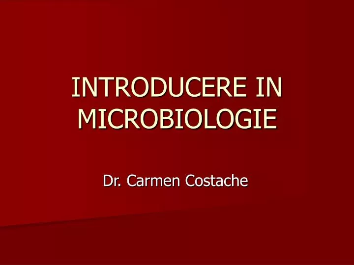 introducere in microbiologie