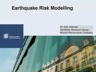 Earthquake Risk Modelling