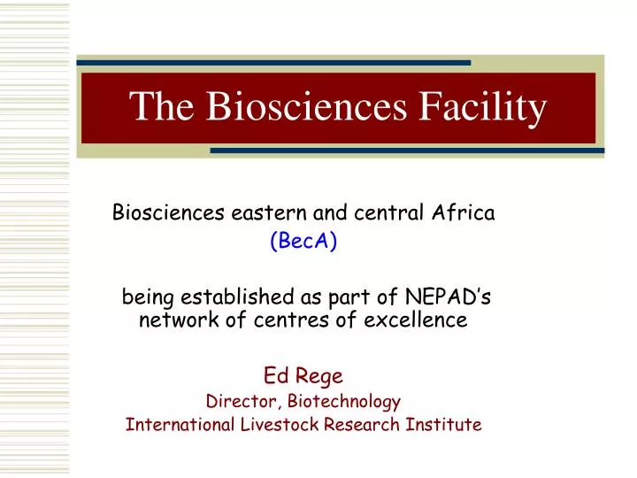 the biosciences facility