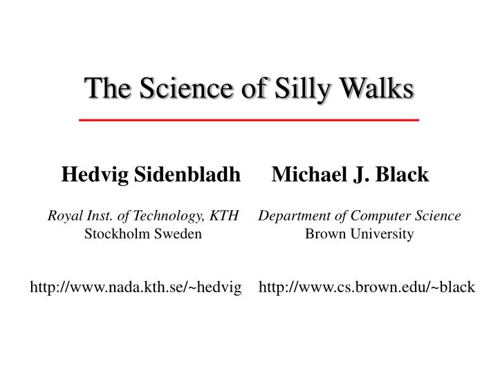 the science of silly walks