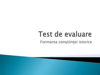 test de evaluare
