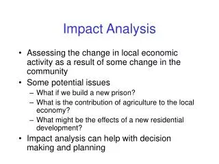 Impact Analysis