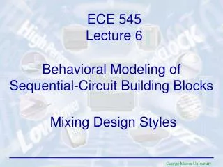 Behavioral Modeling of Sequential-Circuit Building Blocks