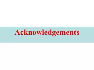 Acknowledgements