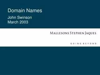 Domain Names