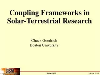 Coupling Frameworks in Solar-Terrestrial Research