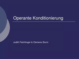 operante konditionierung