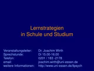 lernstrategien in schule und studium