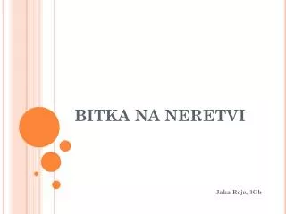 bitka na neretvi