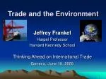 Trade and the Environment - slide 1