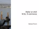 Atelier en droit M.Sc. E-commerce Adriane Porcin - slide 1