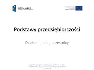podstawy przedsi biorczo ci
