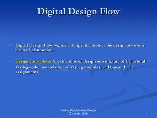 Digital Design Flow