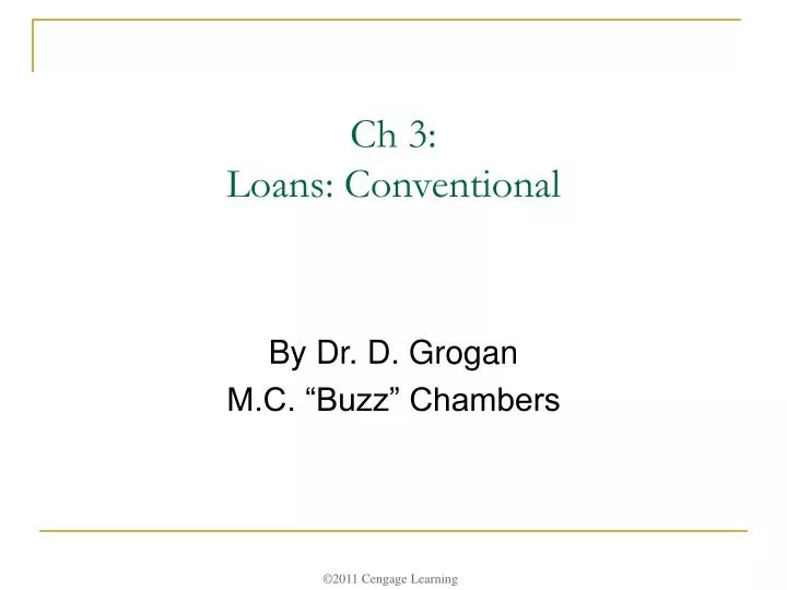 ch 3 loans conventional