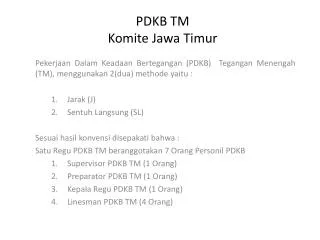 pdkb tm komite jawa timur
