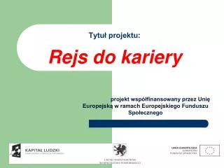 tytu projektu rejs do kariery