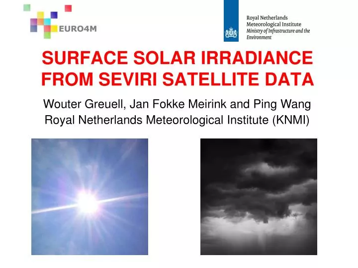 surface solar irradiance from seviri satellite data