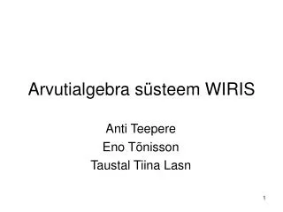 anti teepere eno t nisson taustal tiina lasn