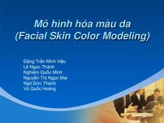 m h nh h a m u da facial skin color modeling