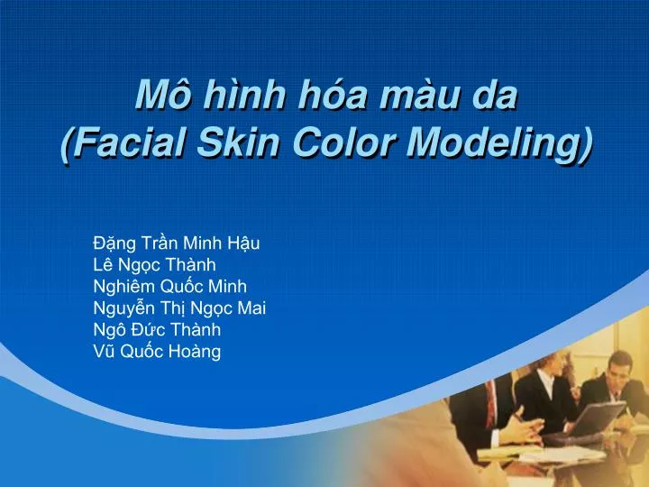 m h nh h a m u da facial skin color modeling