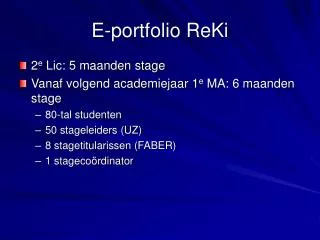 e portfolio reki