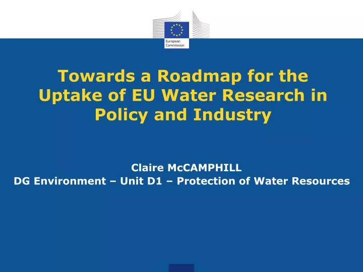 towards a roadmap for the uptake of eu water research in policy and industry