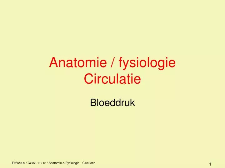 anatomie fysiologie circulatie