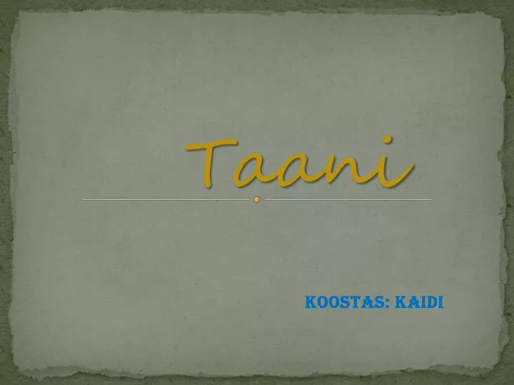 taani