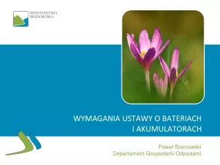 wymagania ustawy o bateriach i akumulatorach