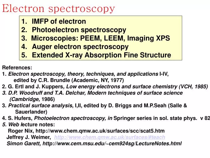 electron spectroscopy