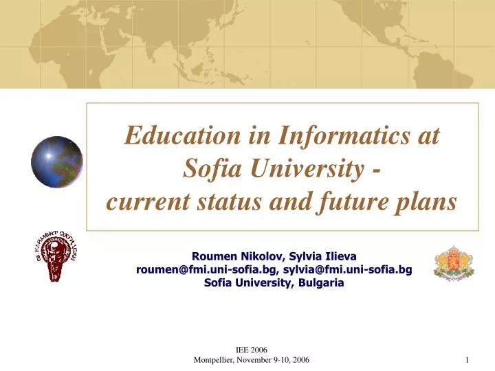 education in informatics at sofia university current status and future plans