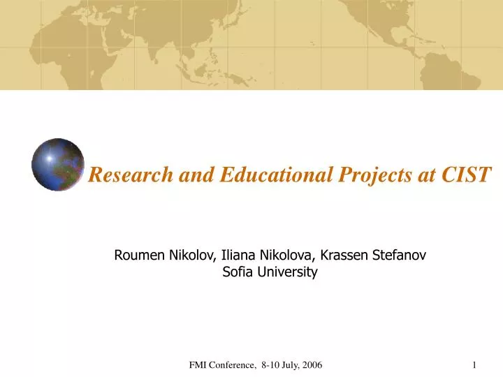 research and educational projects at cist