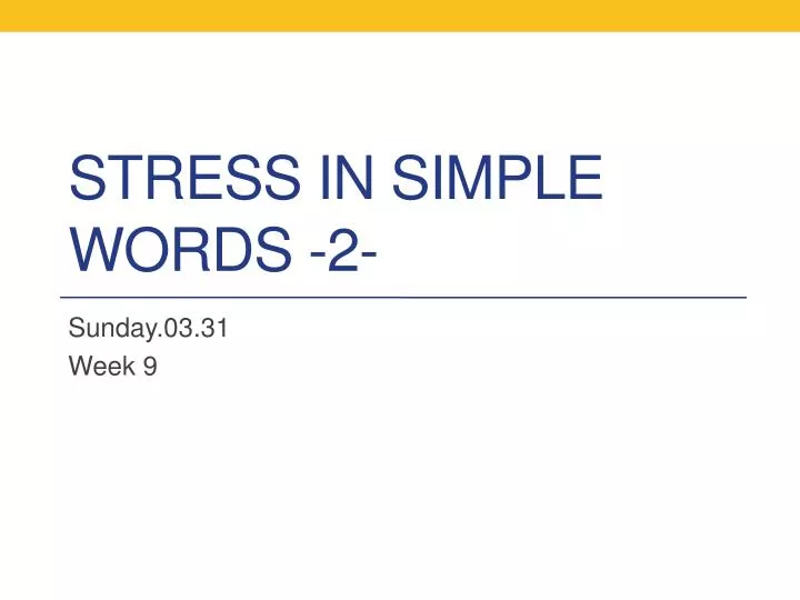 stress in simple words 2