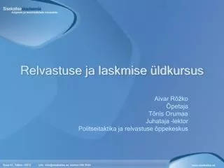 relvastuse ja laskmise ldkursus