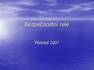 bezpe nostn rel