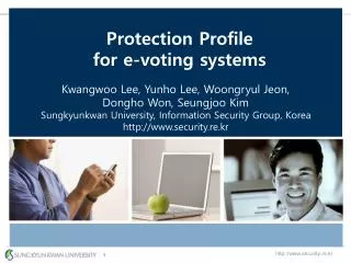 Protection Profile for e-voting systems