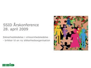 SSID Årskonference 28. april 2009