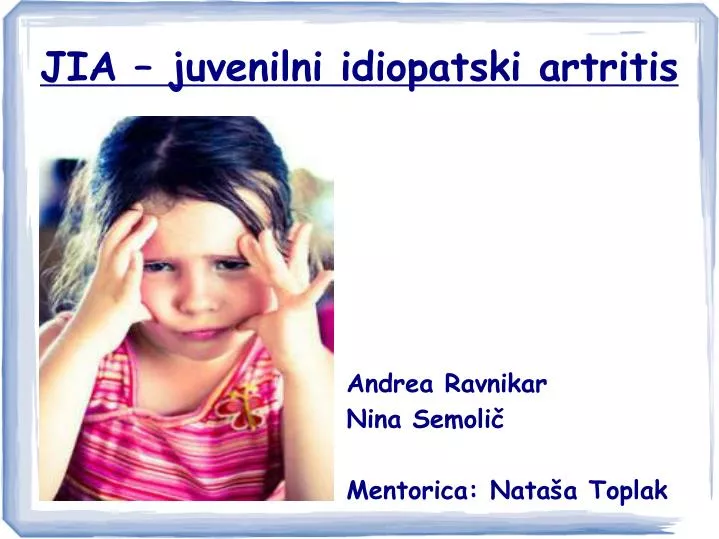 jia juvenilni idiopatski artritis