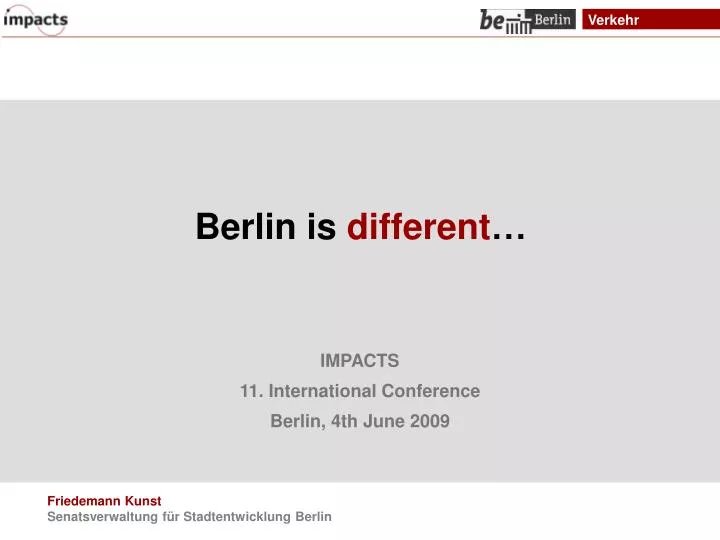berlin is different