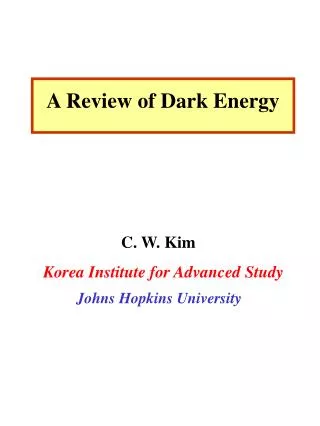 A Review of Dark Energy