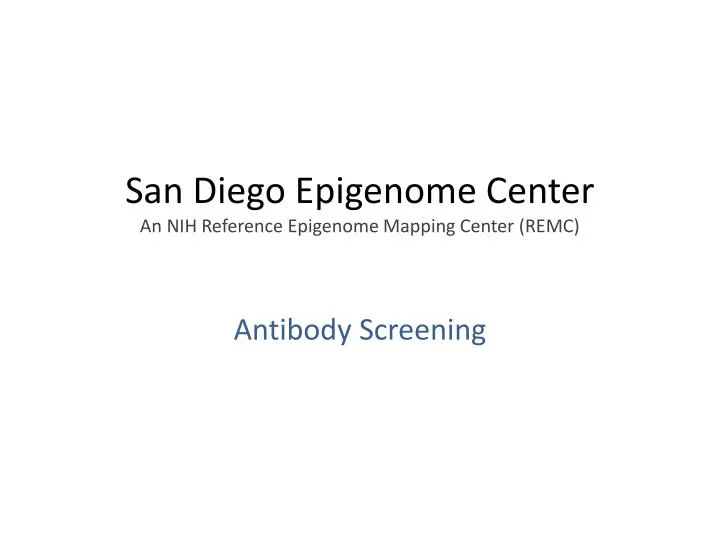 san diego epigenome center an nih reference epigenome mapping center remc