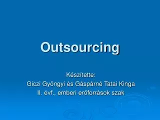 outsourcing