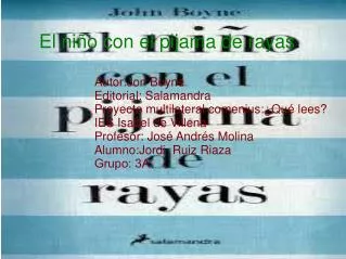 el ni o con el pijama de rayas