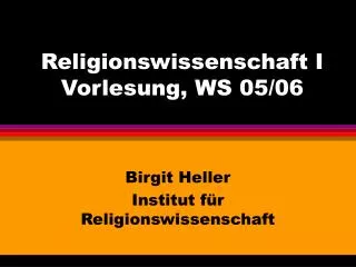 birgit heller institut f r religionswissenschaft