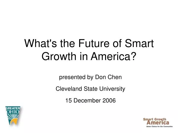 what s the future of smart growth in america