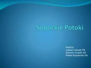 sopockie potoki