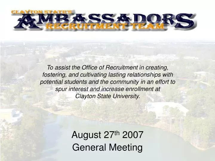 august 27 th 2007 general meeting